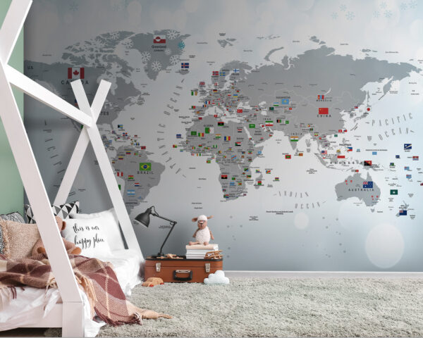 Map of the world with flags u72599pir151 600x480 - Map of the world with flags
