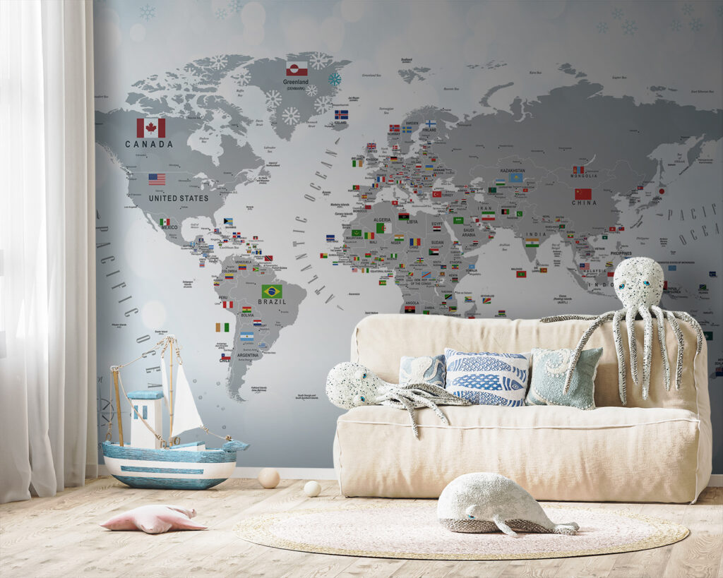 Map of the world with flags u72599pir149 1024x819 - Map of the world with flags