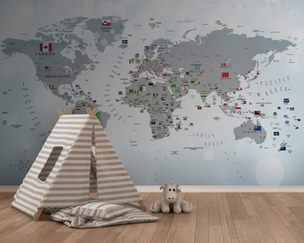 Map of the world with flags u72599pir145 1024x819 - Map of the world with flags
