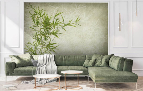 Lush bamboo against a textured background. Lush bamboo against a textured background.