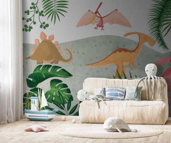 Group of dinosaurs with leaves u72541pir3 600x500 - Group of dinosaurs with leaves - tegory