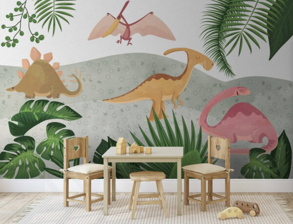 Group of dinosaurs with leaves u72541pir1m 600x459 - Group of dinosaurs with leaves - tegory