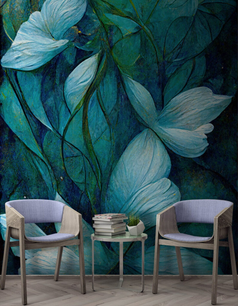 Painting of flowers and leaves u72400pih1m 796x1024 - Painting of flowers and leaves
