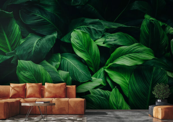 Group of large green leaves Group of large green leaves