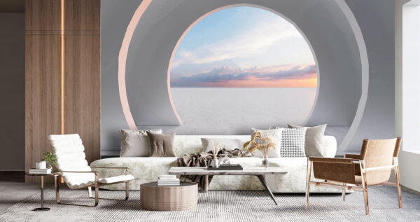 White room with a circular doorway u72282pig1 600x317 - White room with a circular doorway - tegory