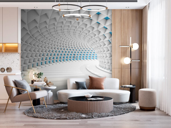 White tunnel with blue squares u72280pig1 600x450 - White tunnel with blue squares - tegory