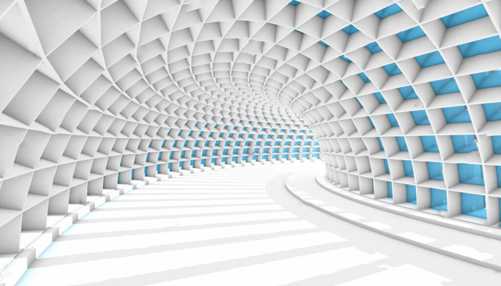 White tunnel with blue squares u72280p 1024x584 - White tunnel with blue squares - tegory