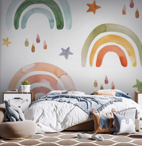 Pattern of watercolor rainbows and stars u72183pir2 600x616 - Pattern of watercolor rainbows and stars - tegory