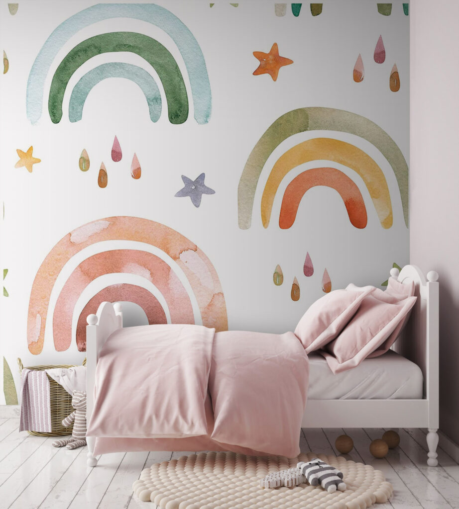 u72183pir1m 922x1024 - Pattern of watercolor rainbows and stars - tegory