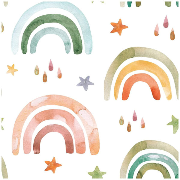Pattern of watercolor rainbows and stars u72183p 600x600 - Pattern of watercolor rainbows and stars - tegory