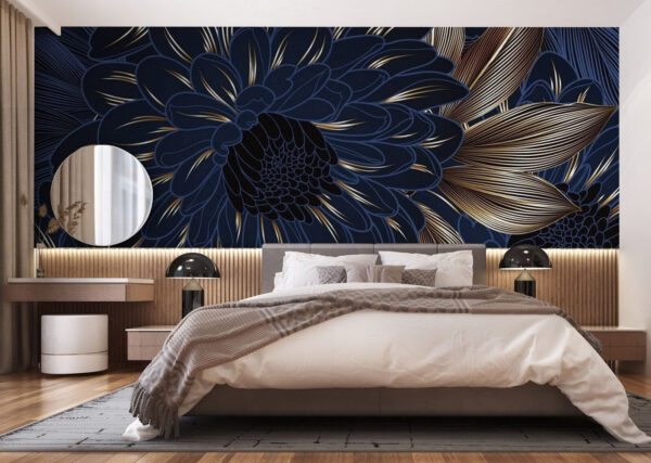 Elegant floral design on dark background. Elegant floral design on dark background.