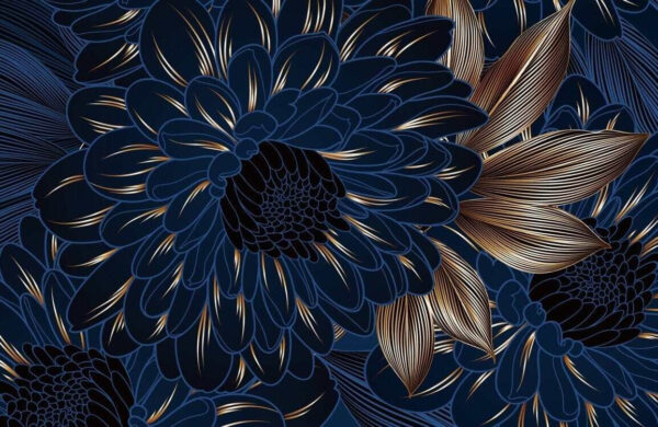 Elegant floral design on dark background. Elegant floral design on dark background.