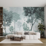 Wall murals A forest with trees and plants