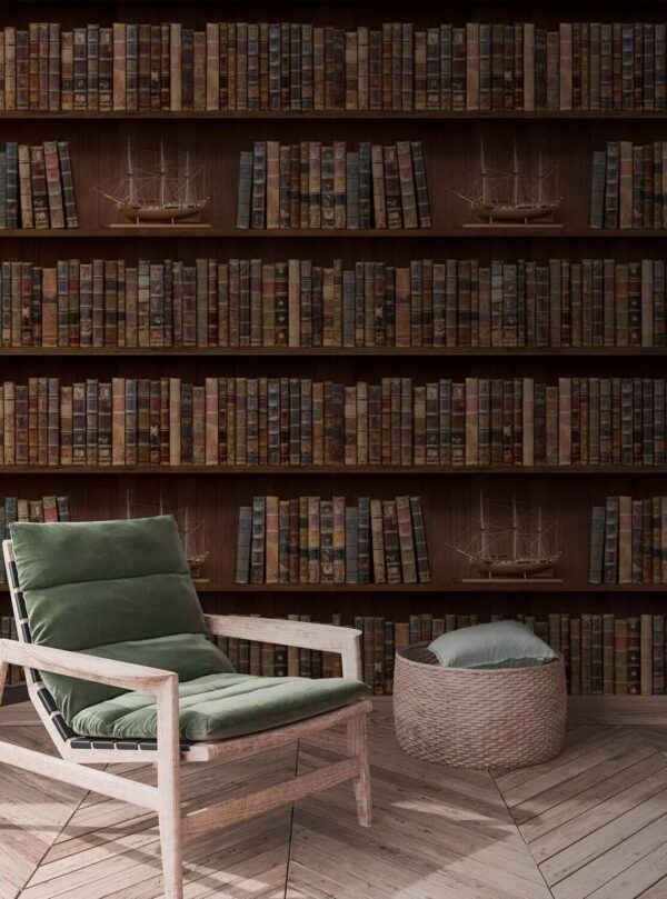 Wall of books with boats on them u72118pih1 600x809 - Wall of books with boats on them - tegory