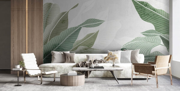 Soft greens and calming textures. Soft greens and calming textures.