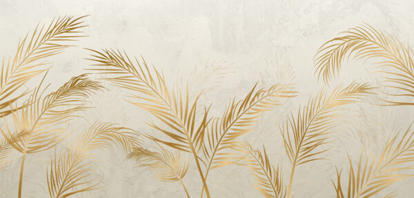 Elegant Palm Leaves on Neutral Background Elegant Palm Leaves on Neutral Background