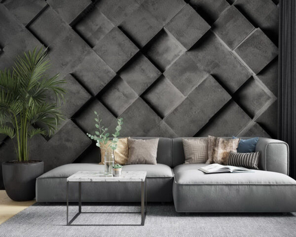 Grey and white wall with squares Grey and white wall with squares