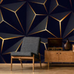 Wall murals Black triangle pattern