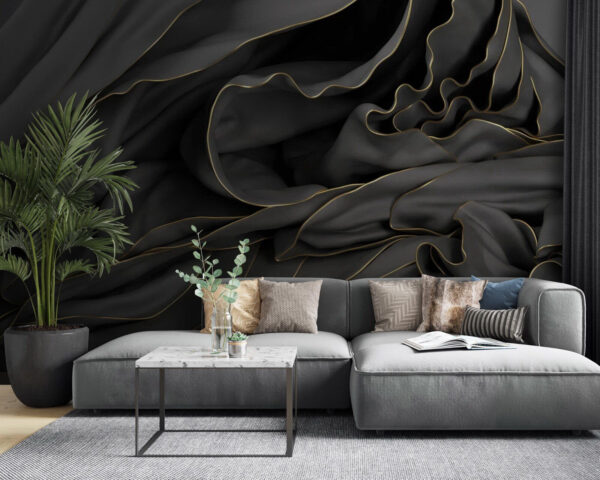 Textured fabric with elegant curves. Textured fabric with elegant curves.