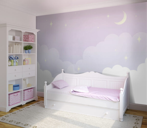 Wall murals A moon and clouds in the sky Wall murals A moon and clouds in the sky