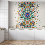 Wall murals Colorful pattern on a white background