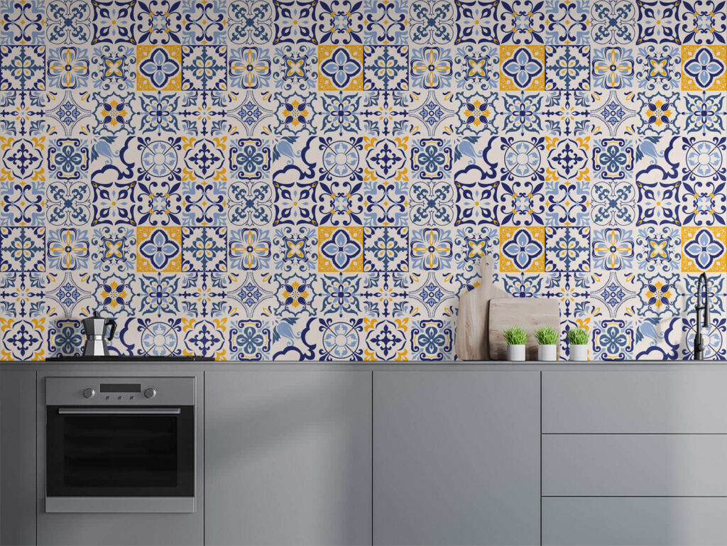 Pattern of blue and yellow tiles u71918pik2 1024x769 - Pattern of blue and yellow tiles - tegory