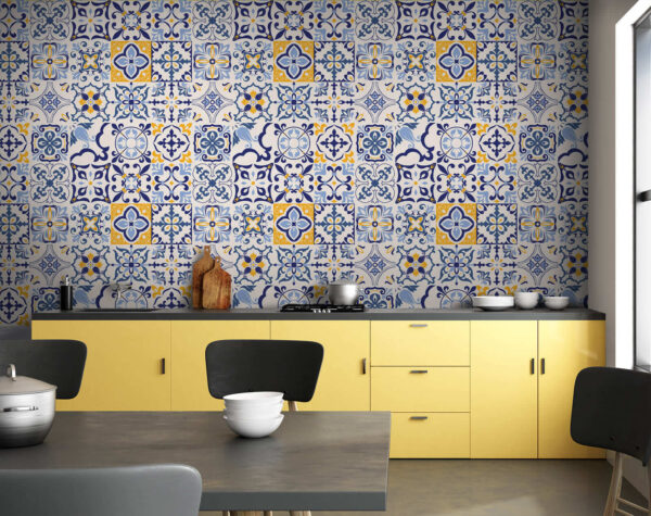 Pattern of blue and yellow tiles u71918pik1m 600x475 - Pattern of blue and yellow tiles - tegory