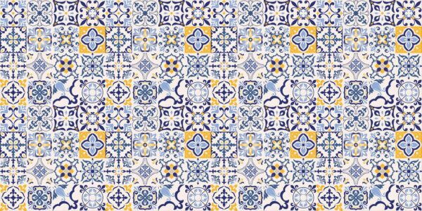 Pattern of blue and yellow tiles u71918p 600x300 - Pattern of blue and yellow tiles - tegory