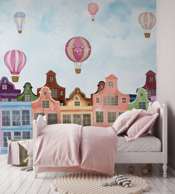 Group of buildings with hot air balloons u71849pir2 600x667 - Group of buildings with hot air balloons - tegory