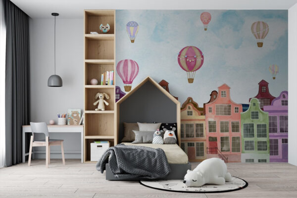 Group of buildings with hot air balloons u71849pir1m 600x400 - Group of buildings with hot air balloons - tegory