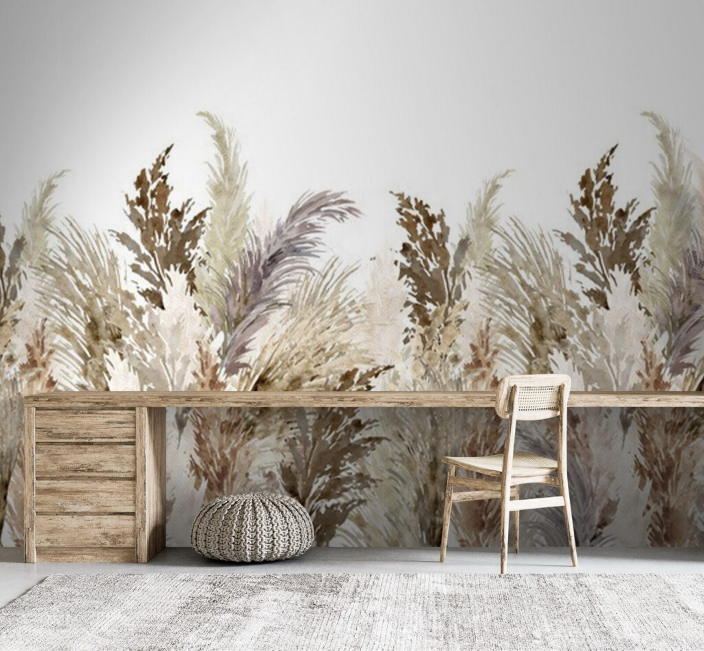 Group of brown and white plants Group of brown and white plants