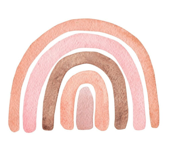 Watercolor rainbow on a white background Watercolor rainbow on a white background