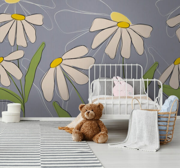 Drawing of flowers on a grey background u71643pir1 600x562 - Drawing of flowers on a grey background - tegory