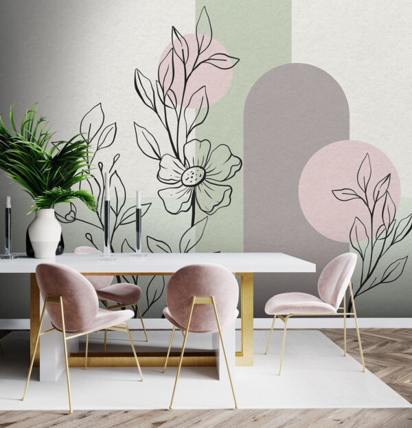 Drawing of a flower and leaves u71637piq1 600x623 - Drawing of a flower and leaves - tegory