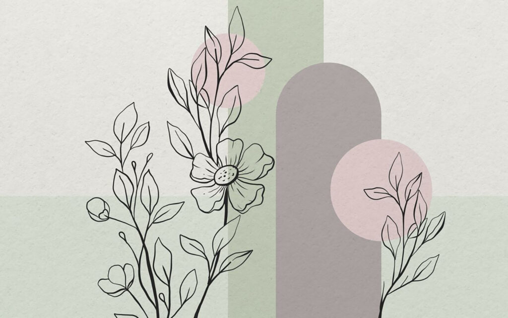 Drawing of a flower and leaves u71637p 1024x640 - Drawing of a flower and leaves - tegory