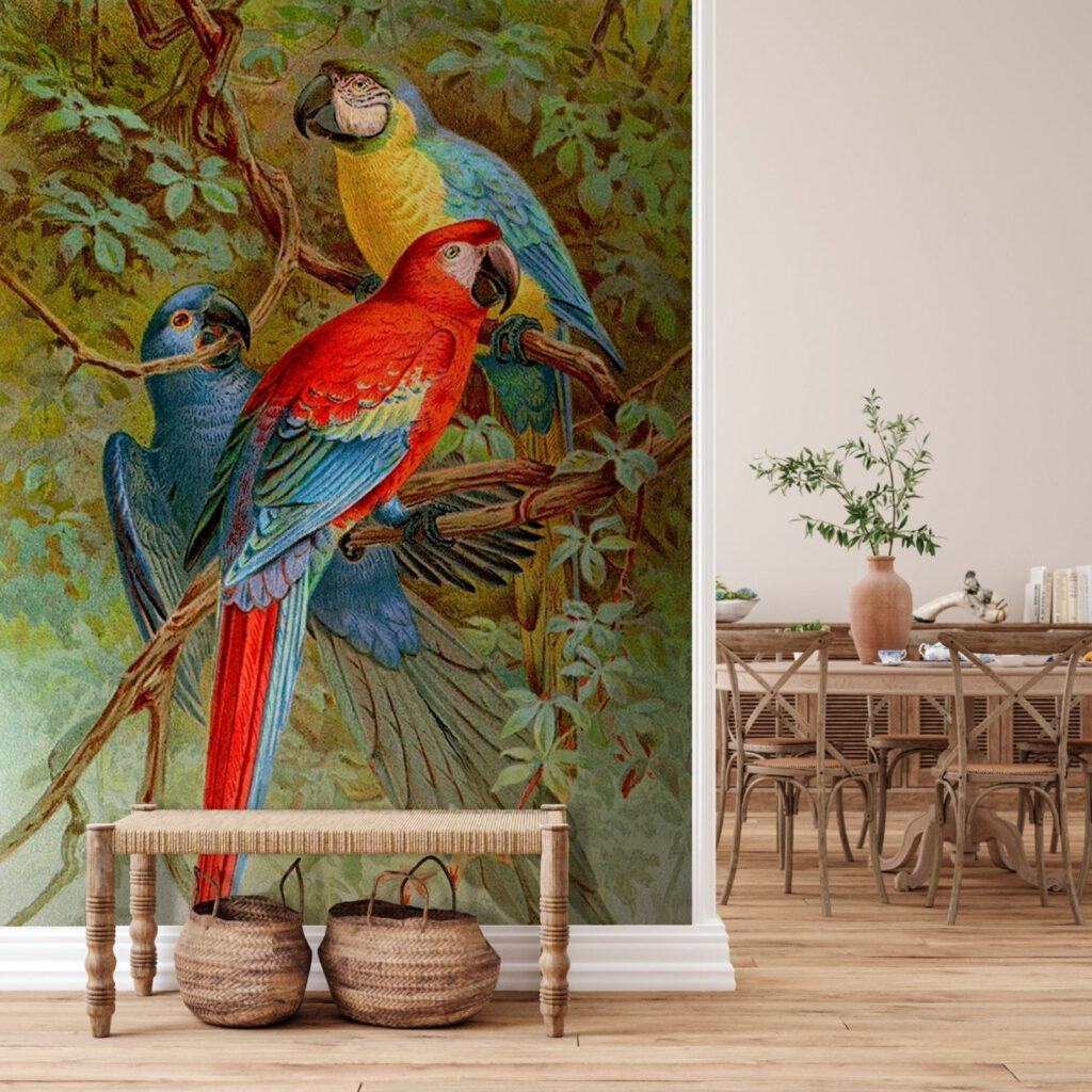 Group of colorful birds on a tree branch u71620piq1 1024x1024 - Group of colorful birds on a tree branch - tegory