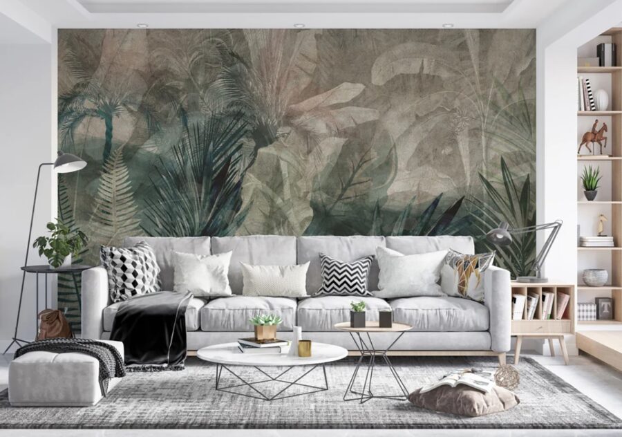 Group of leaves on a grey background u71423pig1 900x632 - Group of leaves on a grey background - tegory