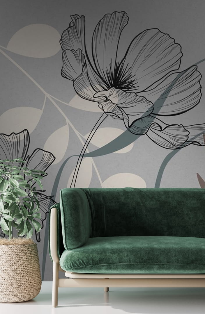 Drawing of flowers and leaves u71304pig2 - Drawing of flowers and leaves - tegory