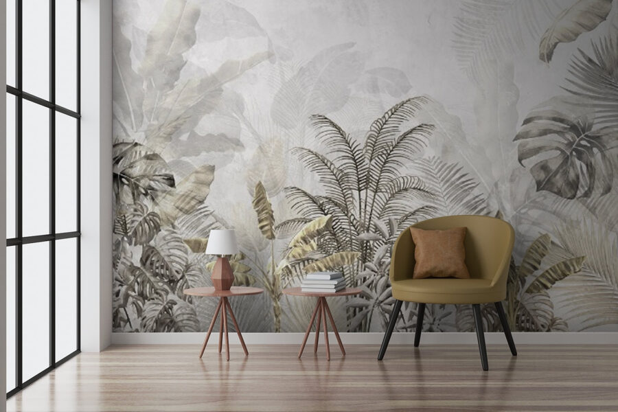 Tropical leaves in soft silhouette. Tropical leaves in soft silhouette.