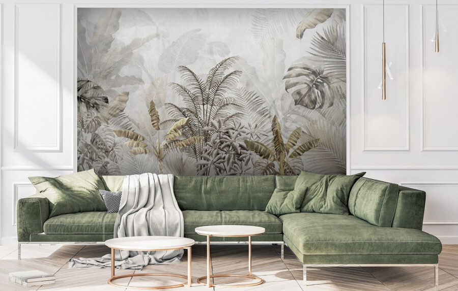 Tropical leaves in soft silhouette. Tropical leaves in soft silhouette.