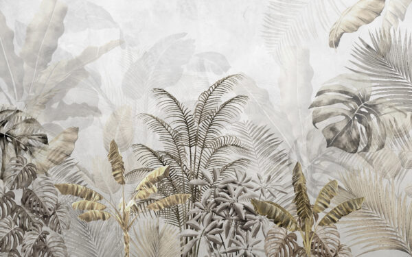 Tropical leaves in soft silhouette. Tropical leaves in soft silhouette.
