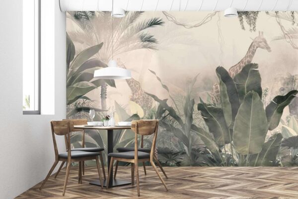 Giraffes in a forest with trees and plants u71250piq1m 600x400 - Giraffes in a forest with trees and plants - tegory