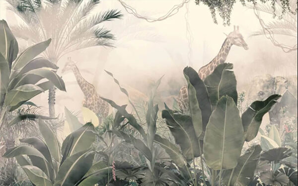 Giraffes in a forest with trees and plants u71250p 600x374 - Giraffes in a forest with trees and plants - tegory