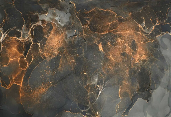 Black and orange marbled surface Black and orange marbled surface