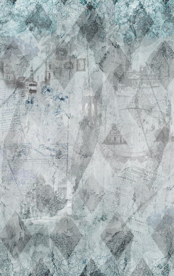 Grey and white wallpaper with drawings u68154p 600x953 - Grey and white wallpaper with drawings - tegory