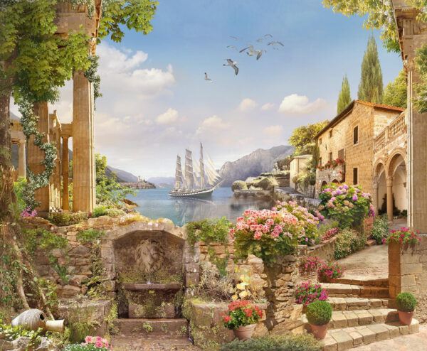 Stone building with a boat in the water u67847p 600x494 - Stone building with a boat in the water - tegory