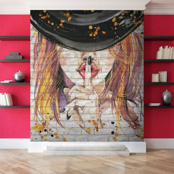 Painting of a woman with a hat Painting of a woman with a hat
