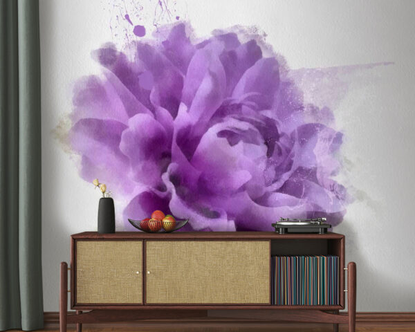 Purple flower with paint splashes u67624pig20 600x480 - Purple flower with paint splashes - tegory