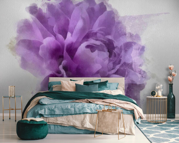 Purple flower with paint splashes u67624pib111m 600x480 - Purple flower with paint splashes - tegory