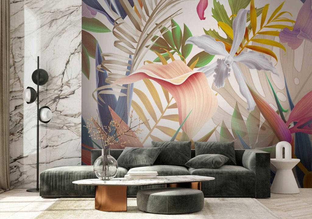 Vibrant tropical foliage in harmony Vibrant tropical foliage in harmony